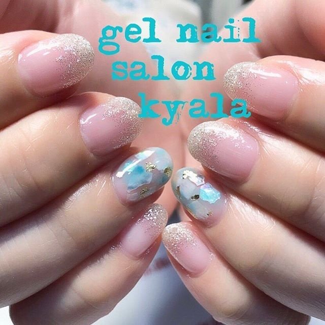 春 秋 海 リゾート シンプル Gelnailsalon Kyalaのネイルデザイン No ネイルブック