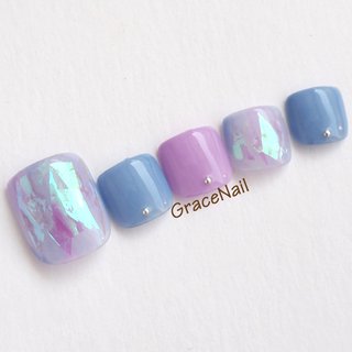 人気順 オーロラ ペディキュアのネイルデザイン ネイルブック