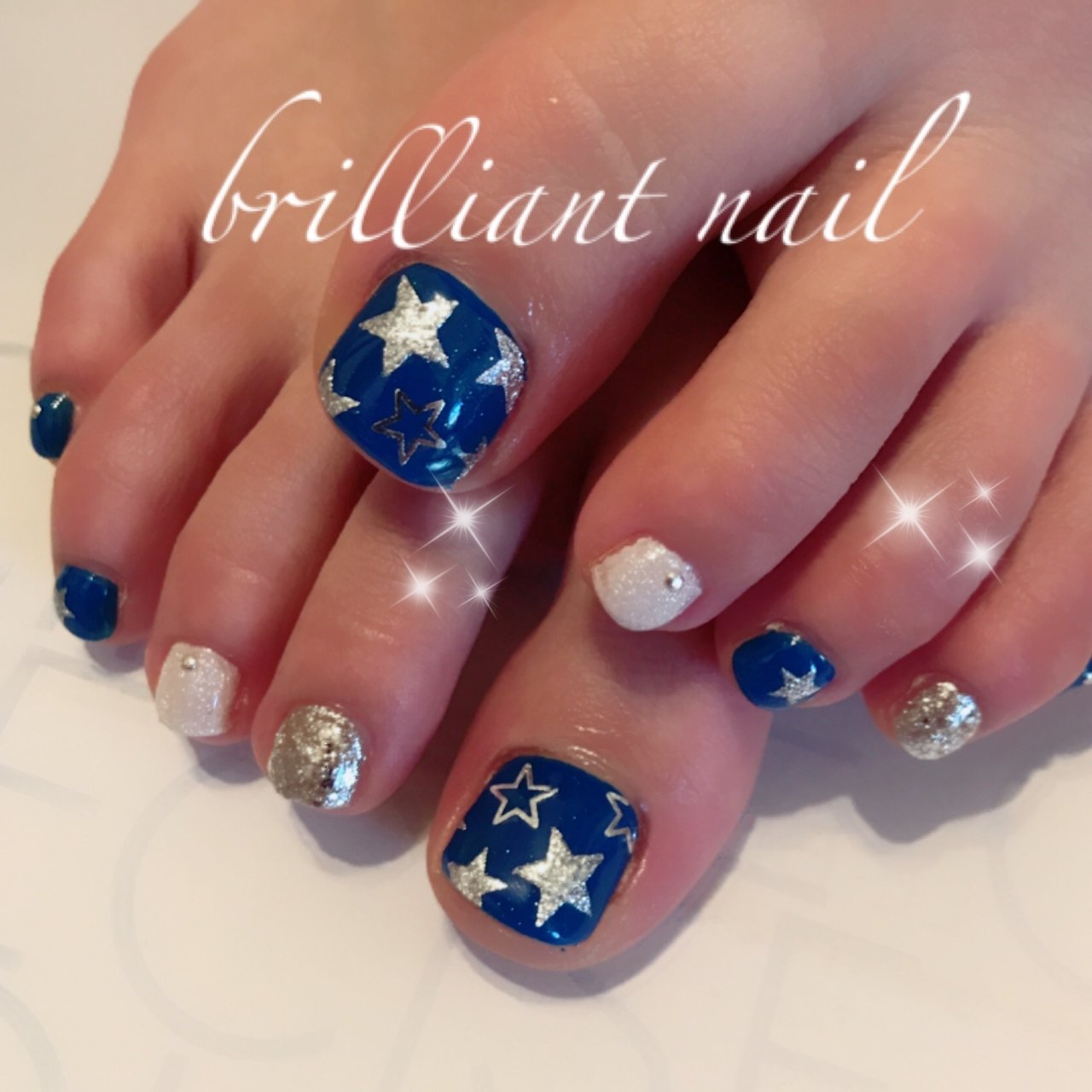 夏 旅行 海 リゾート フット Brilliantnailのネイルデザイン No ネイルブック