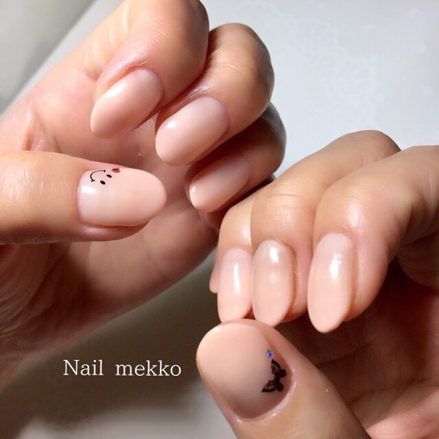 シンプル グラデーション アニマル柄 星 ベージュ Nail Mekkoのネイルデザイン No ネイルブック