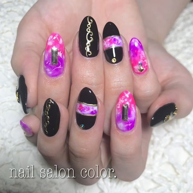 夏 ライブ パーティー ハンド マーブル Nail Salon Color のネイルデザイン No ネイルブック