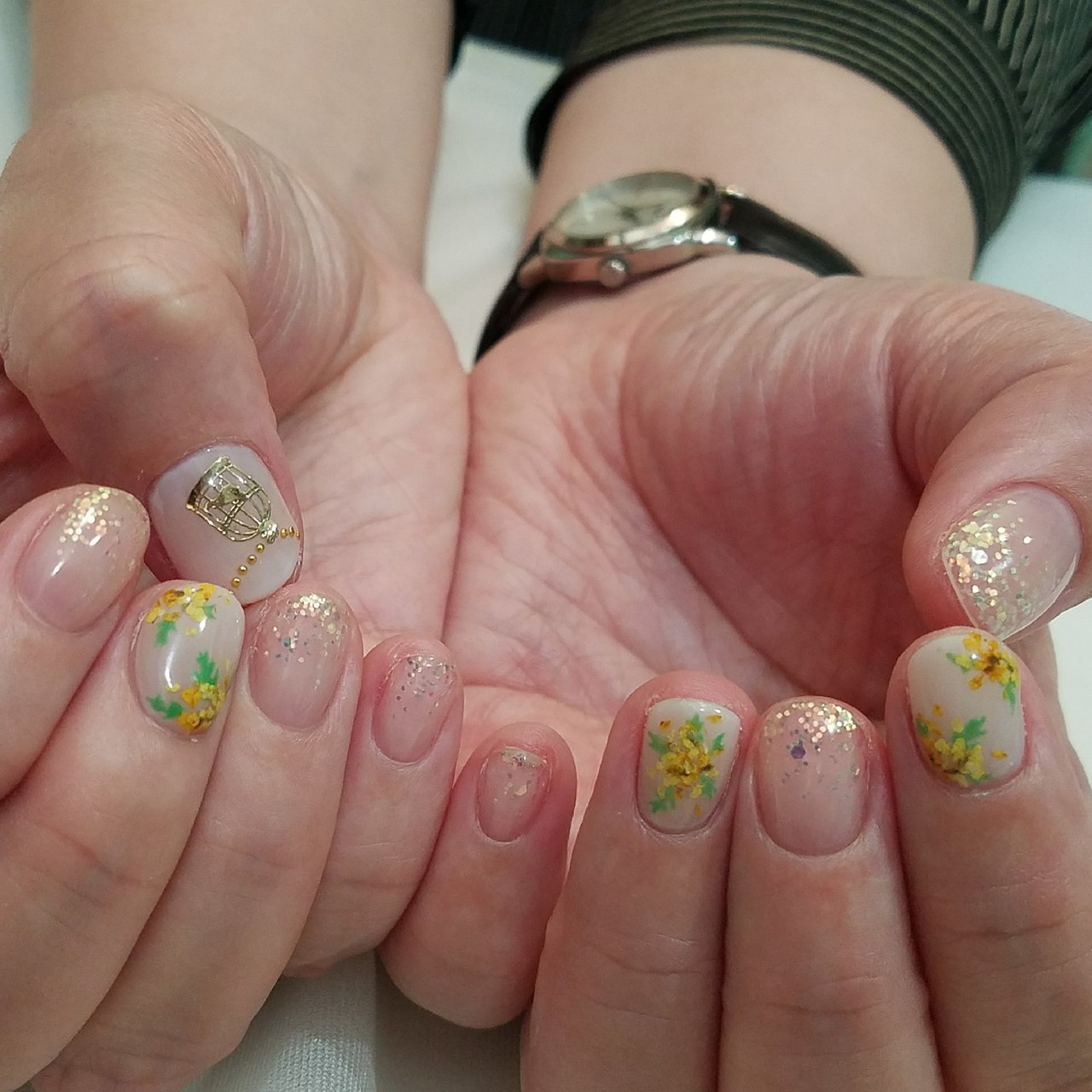 春 デート 女子会 ハンド ラメ Takachanのネイルデザイン No ネイルブック