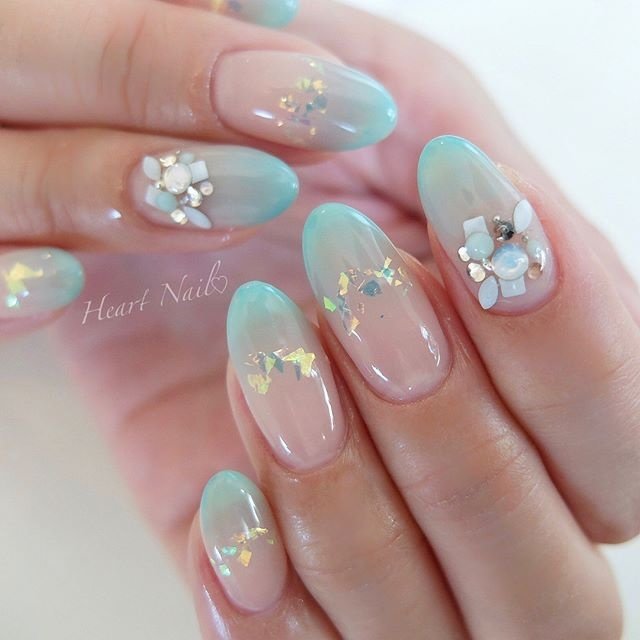 春 夏 オフィス ブライダル ハンド Heartnailのネイルデザイン No ネイルブック