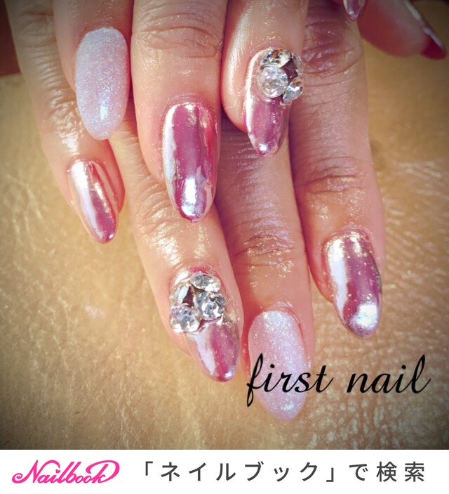 夏/バレンタイン/ブライダル/パーティー/ハンド First nailのネイルデザイン[No.1951764]｜ネイルブック