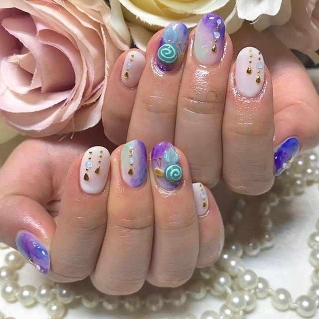 春 夏 リゾート 浴衣 ハンド Nailatelierfioraのネイルデザイン No ネイルブック