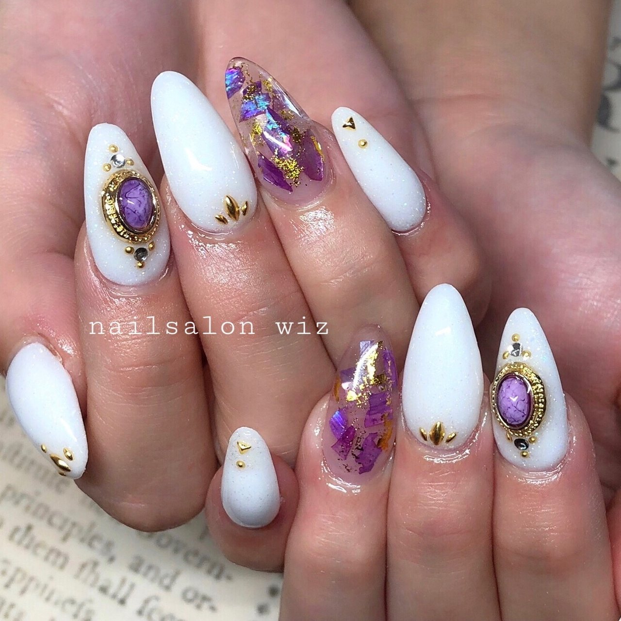 夏 海 リゾート ハンド シェル Nailsalon Wizのネイルデザイン No ネイルブック