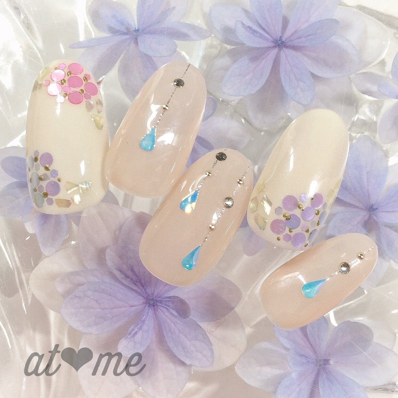 梅雨 デート 女子会 ハンド ホログラム At Meのネイルデザイン No ネイルブック