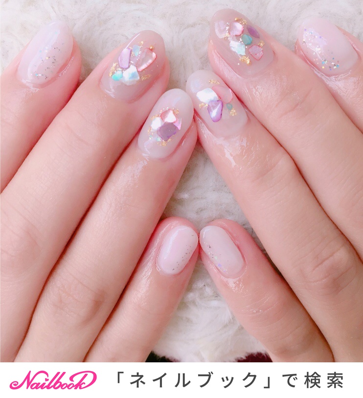 ネイルチップガーリーミラーわんちゃんツイードリボン776オーダー専用