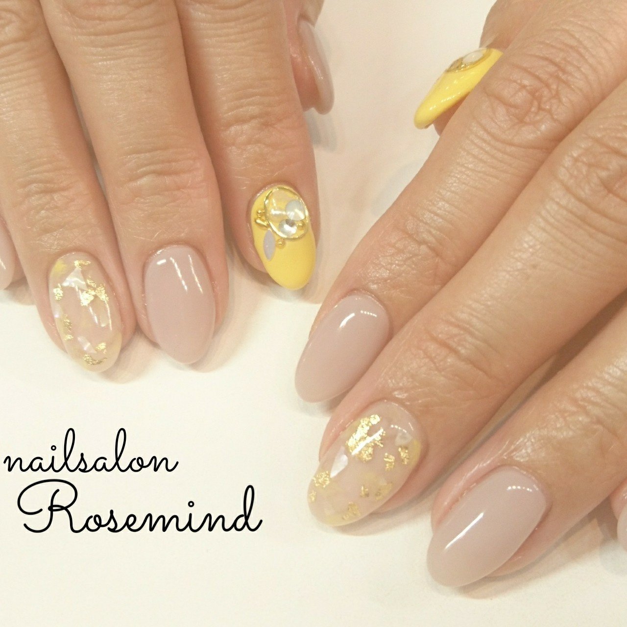 夏 オフィス ハンド シンプル ビジュー Nail Rosemindのネイルデザイン No ネイルブック