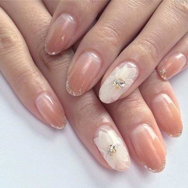 春 夏 ブライダル パーティー ハンド Aya Nail Fluffyのネイルデザイン No ネイルブック