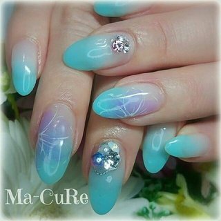 2026年】新着順｜グラデーション/#エメラルドブルーのネイルデザイン