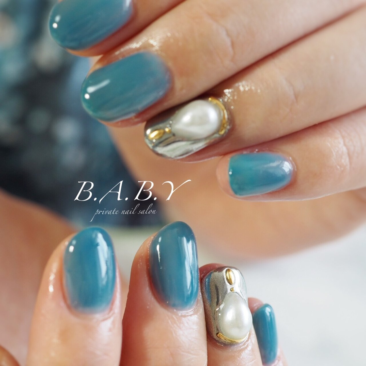 夏 オールシーズン ハンド シンプル ミラー B A B Y Nail Emiのネイルデザイン No ネイルブック