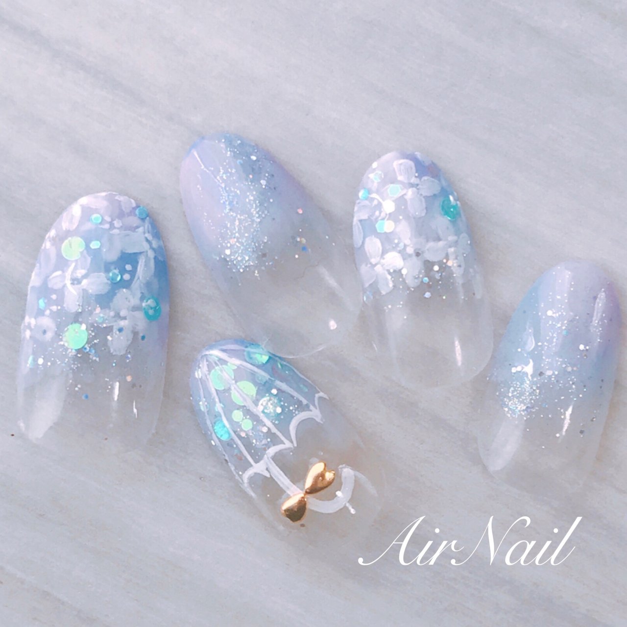 梅雨 ブライダル パーティー 女子会 ハンド Airnail エアーネイル のネイルデザイン No ネイルブック