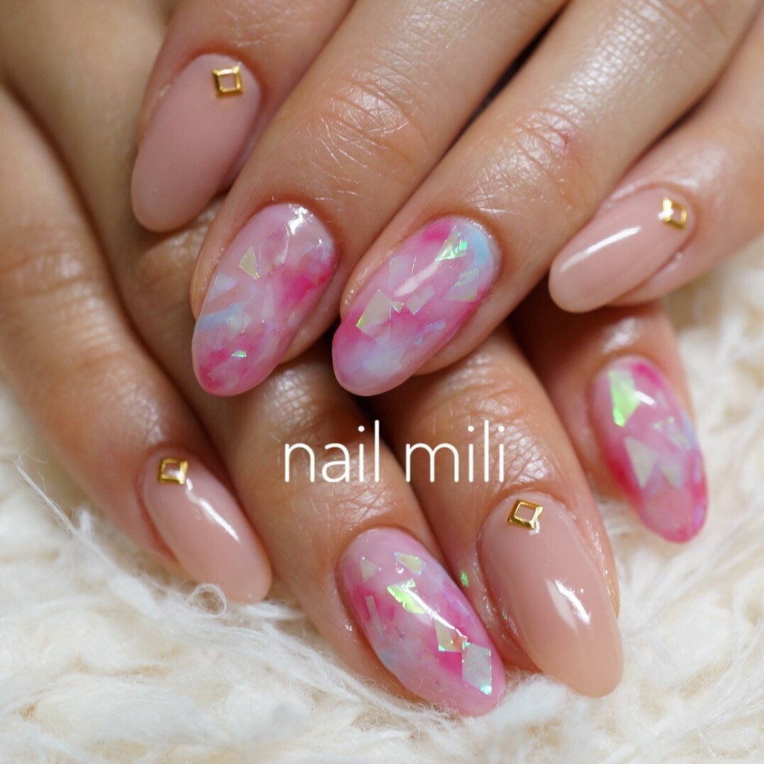 春 夏 オフィス デート ハンド Nail Miliのネイルデザイン No ネイルブック