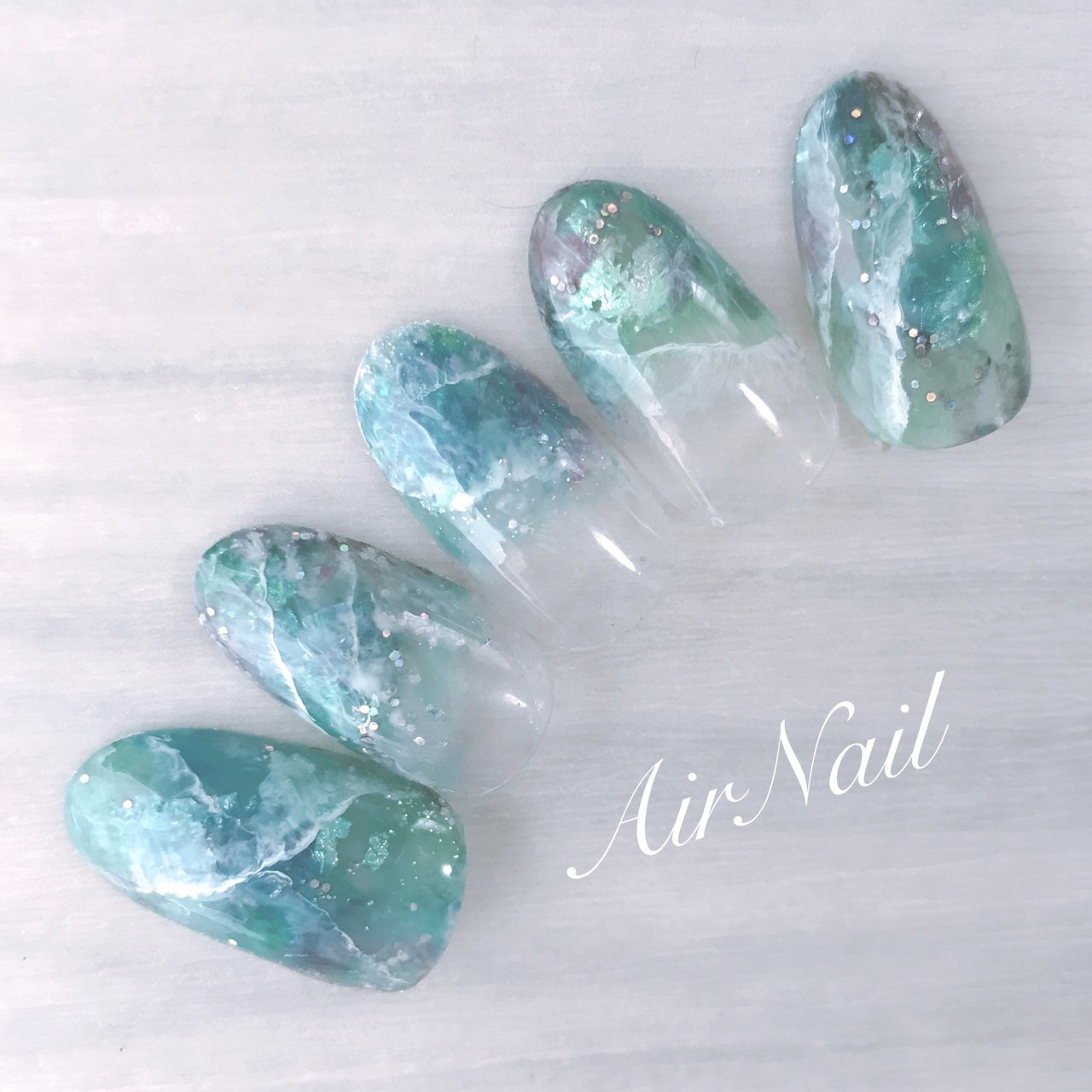 夏 梅雨 七夕 海 ハンド Airnail エアーネイル のネイルデザイン No ネイルブック