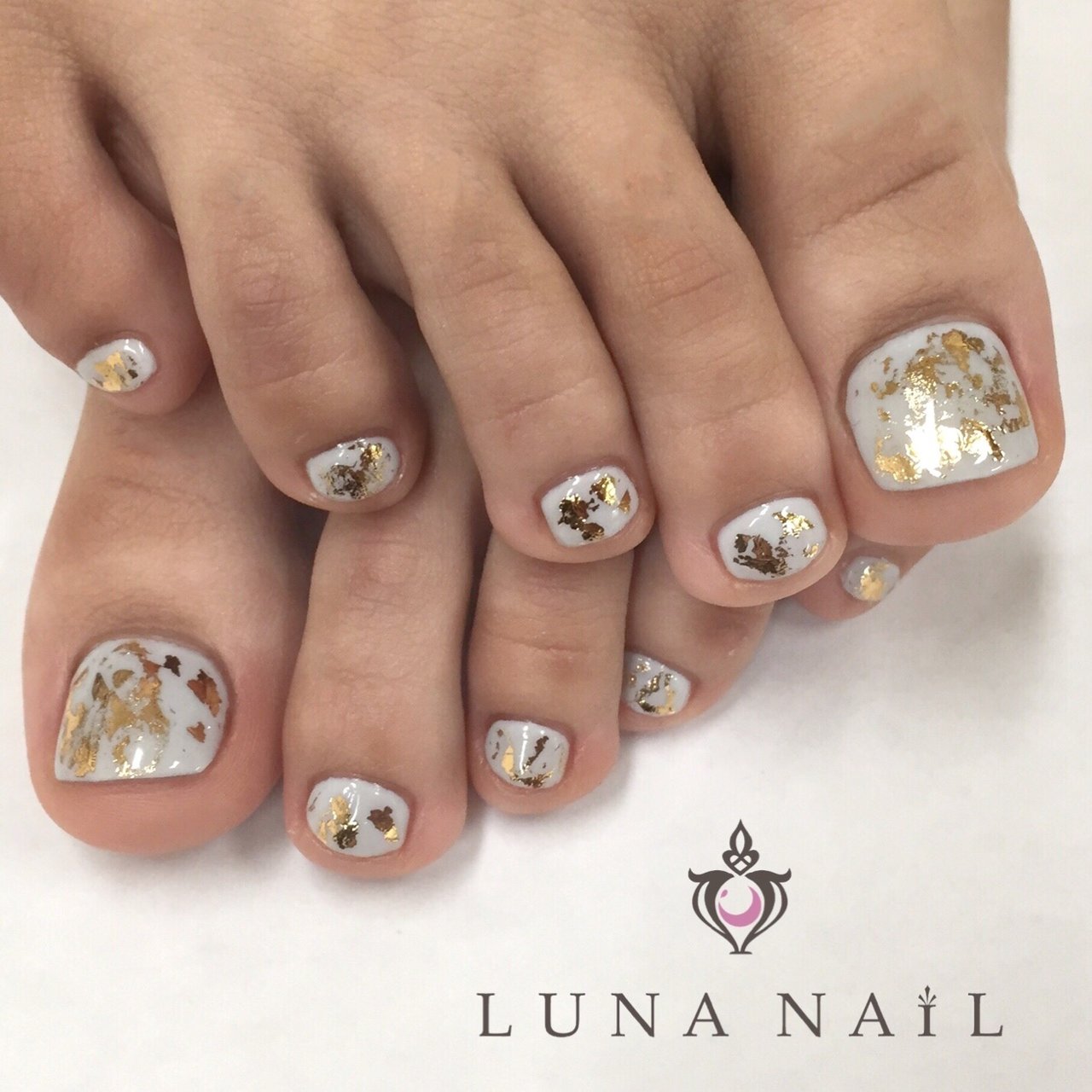 オールシーズン 卒業式 リゾート オフィス フット Luna Nail のネイルデザイン No ネイルブック