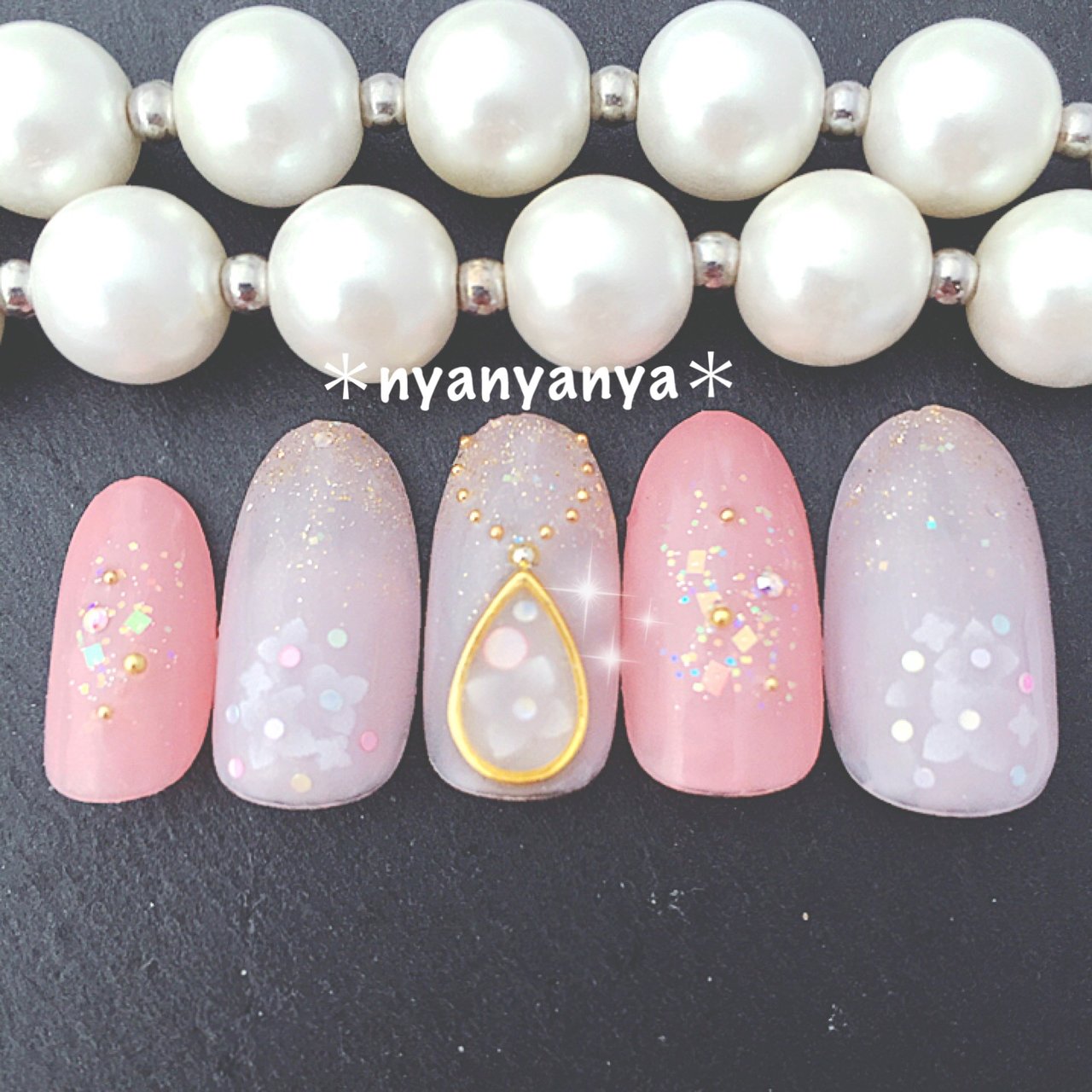 梅雨 ブライダル パーティー デート ハンド Nyanyanyaのネイルデザイン No ネイルブック