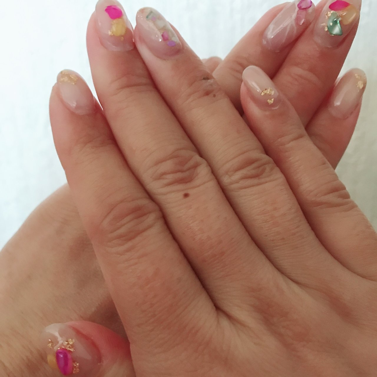 夏クリアベージュ Simple Nail 鈴のネイルデザインno3170929