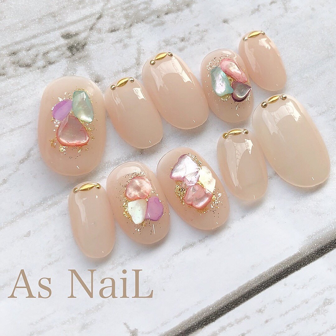 春 夏 オフィス ブライダル ハンド As Nailのネイルデザイン No ネイルブック