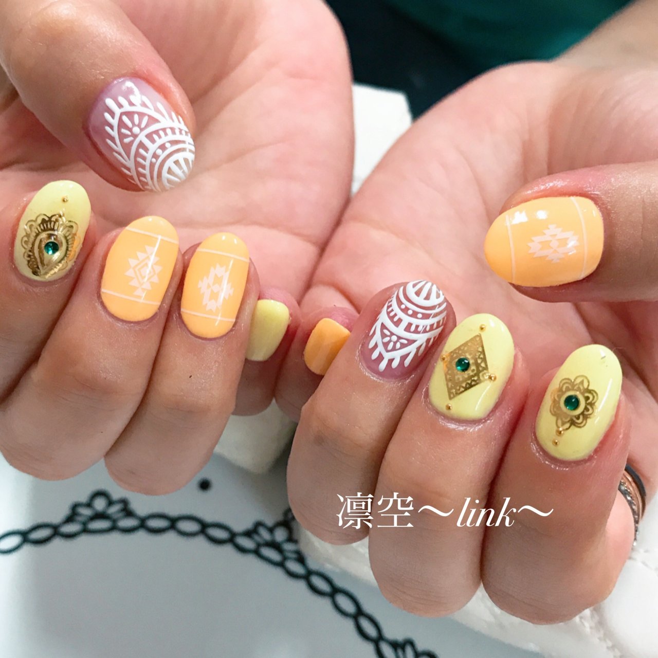 春 夏 海 リゾート ハンド Haruka Linkのネイルデザイン No ネイルブック