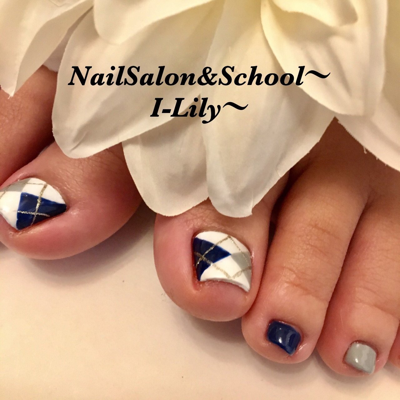 春 冬 オールシーズン フット ワンカラー Nailsalon School I Lily アイ リリーのネイルデザイン No ネイルブック