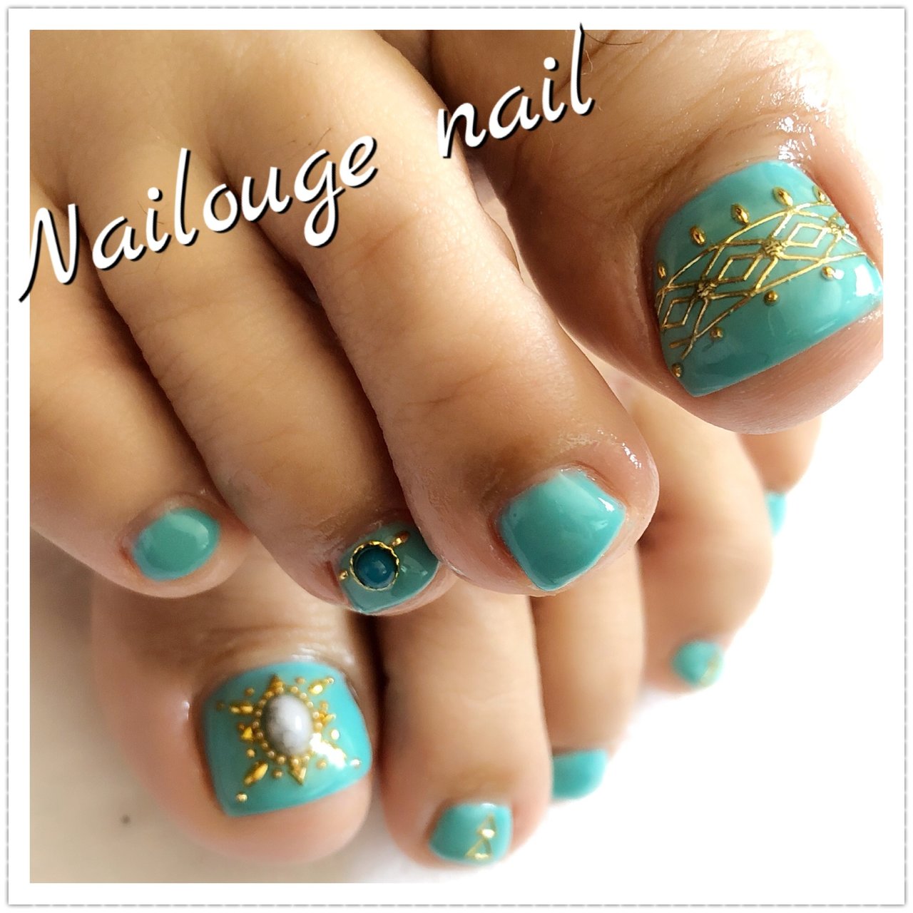 夏 リゾート デート フット ワンカラー Nailsalon Nailougeのネイルデザイン No ネイルブック