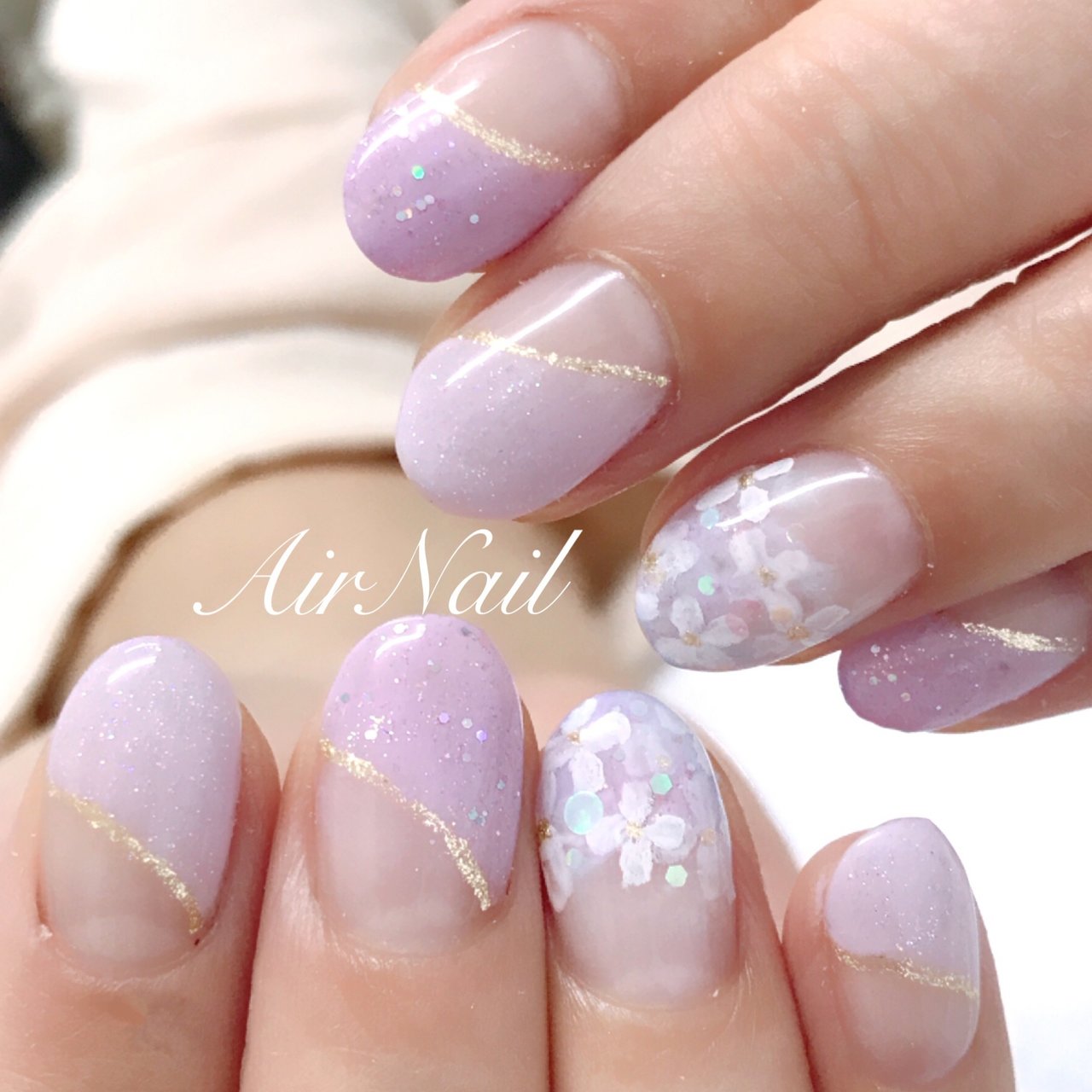 夏 梅雨 オフィス ブライダル 変形フレンチ Airnail エアーネイル のネイルデザイン No 3179917 ネイルブック