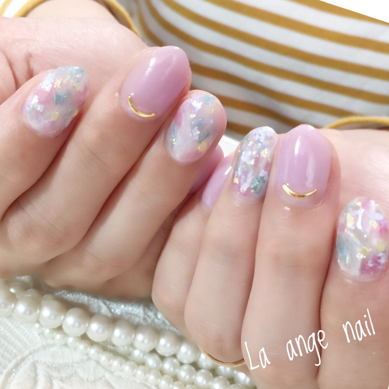 春 海 リゾート ハンド パープル La Angenailのネイルデザイン No ネイルブック