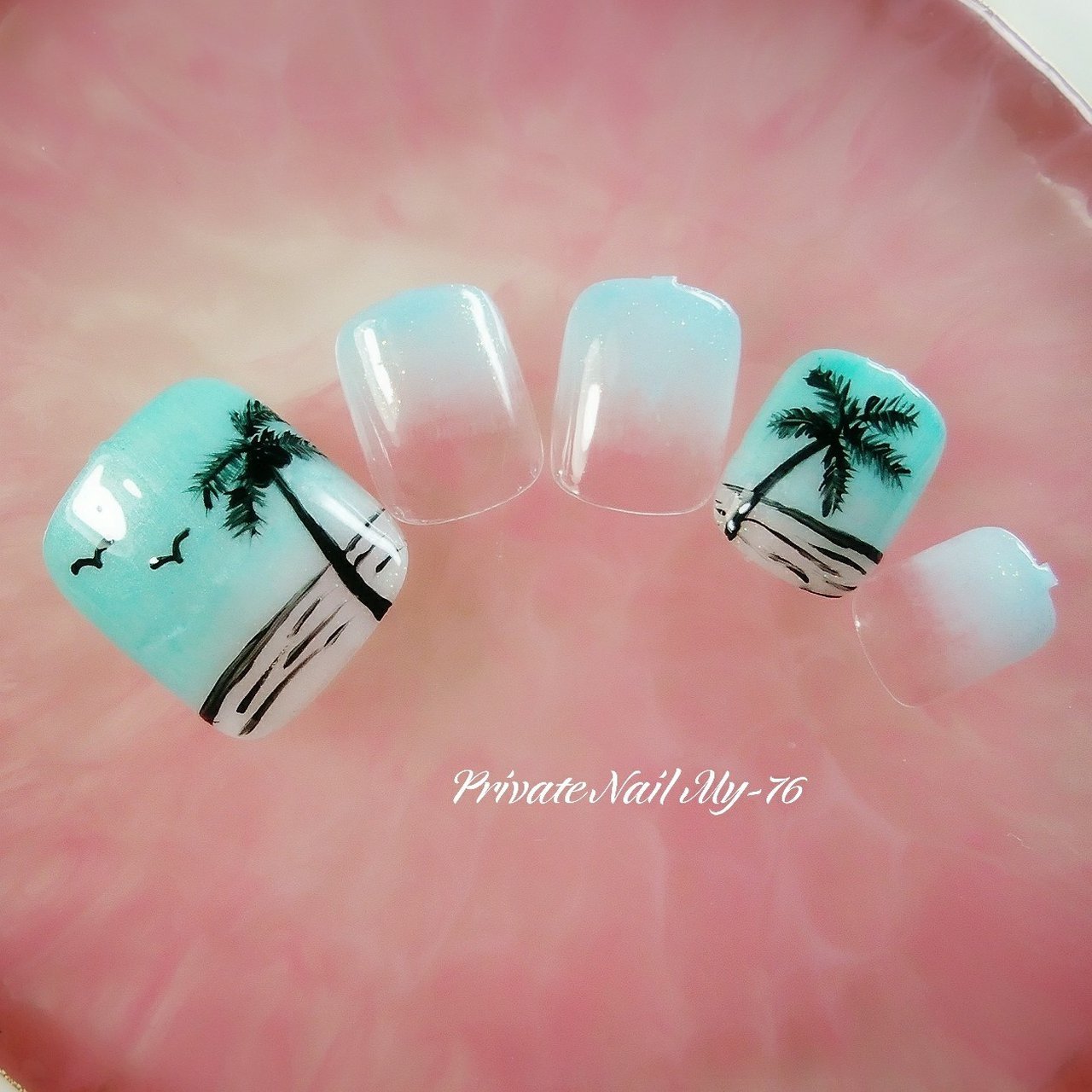 夏/旅行/海/リゾート/フット - Private Nail My-76のネイルデザイン[No