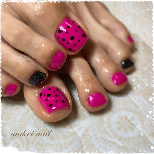 夏 オールシーズン フット ホログラム ラメ Wokei Nailのネイルデザイン No ネイルブック