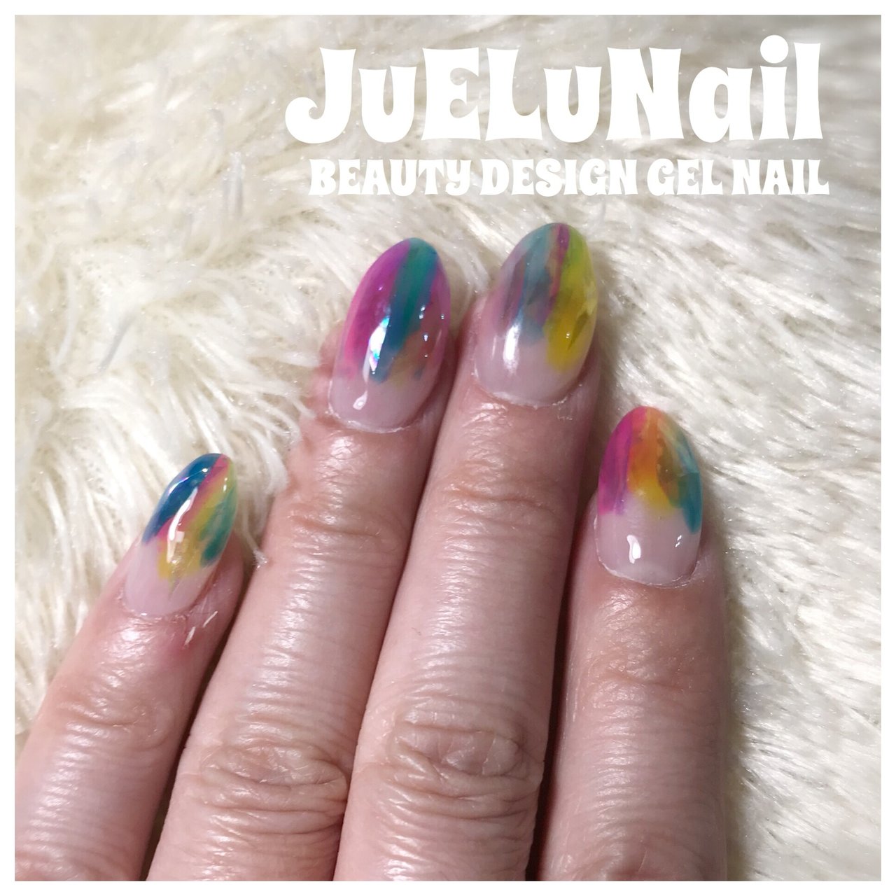 ハンド ニュアンス ホイル オーロラ ジェル Juelunail1006のネイルデザイン No ネイルブック