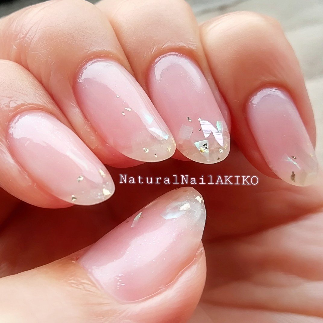 夏 海 シンプル シェル クリア Nail Akikoのネイルデザイン No ネイルブック