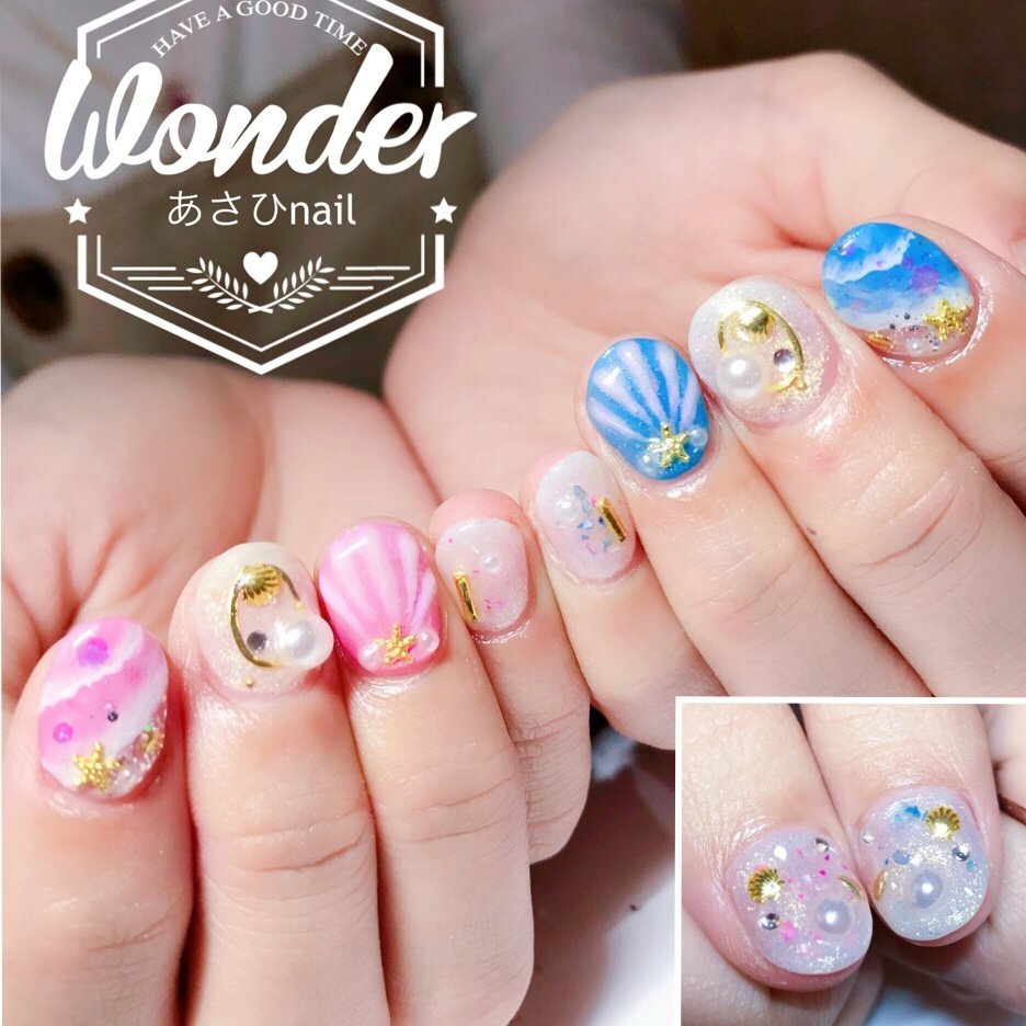 夏 旅行 海 リゾート ハンド A Nail Salonのネイルデザイン No 316 ネイルブック