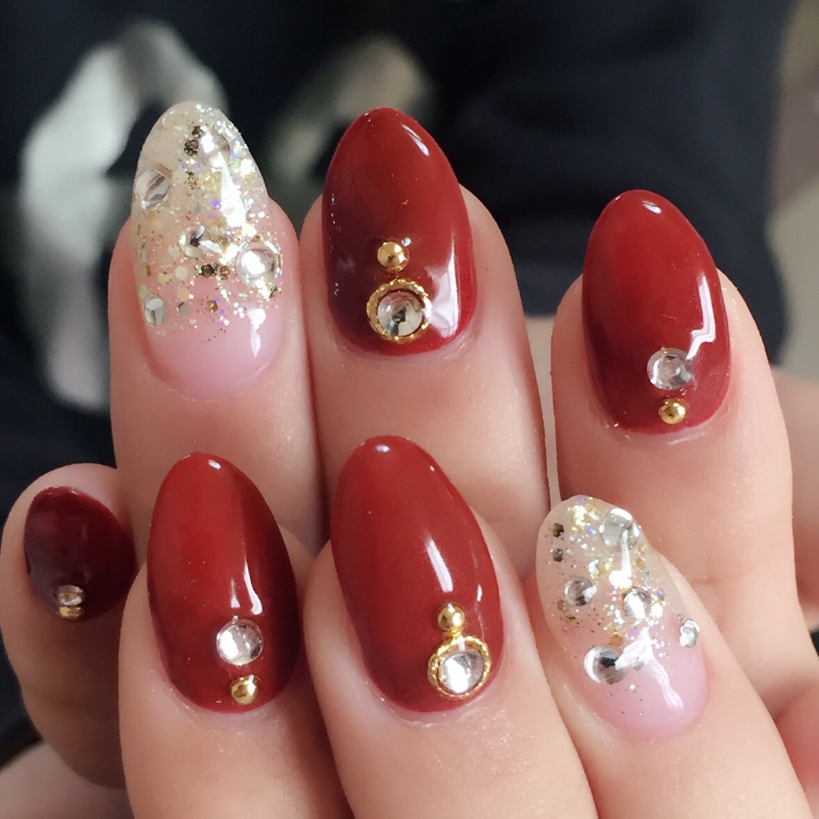 冬 デート ハンド ラメ ワンカラー Shinynail103のネイルデザイン No 1961219 ネイルブック