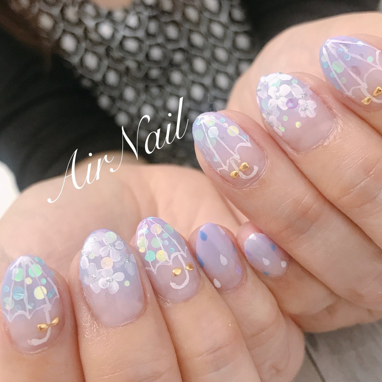 梅雨 オフィス ブライダル 女子会 ハンド Airnail エアーネイル のネイルデザイン No 3194472 ネイルブック