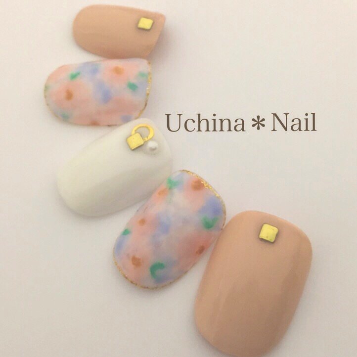 春 オフィス デート 女子会 ハンド Uchina Nailのネイルデザイン No ネイルブック