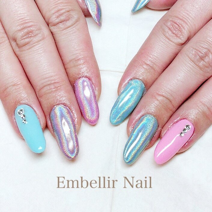 夏 海 リゾート 浴衣 ワンカラー 北海道 Embellir Nail アンベリーネイル のネイルデザイン No ネイルブック