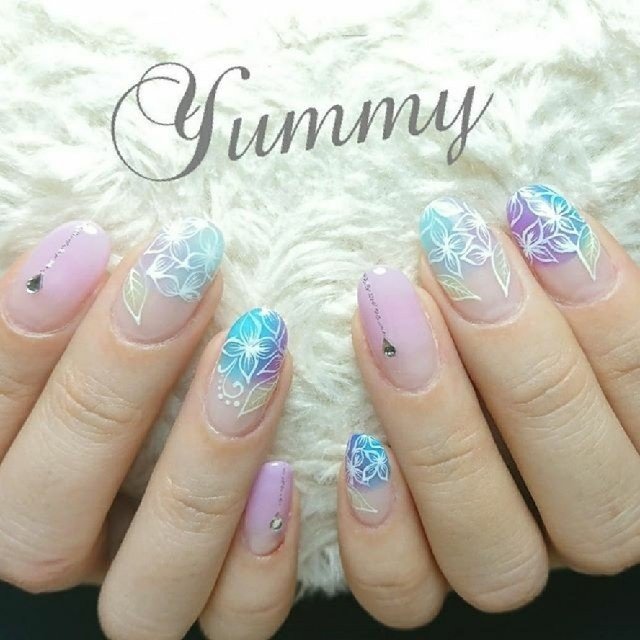 旅行 梅雨 リゾート ブライダル ハンド Mihoのネイルデザイン No ネイルブック