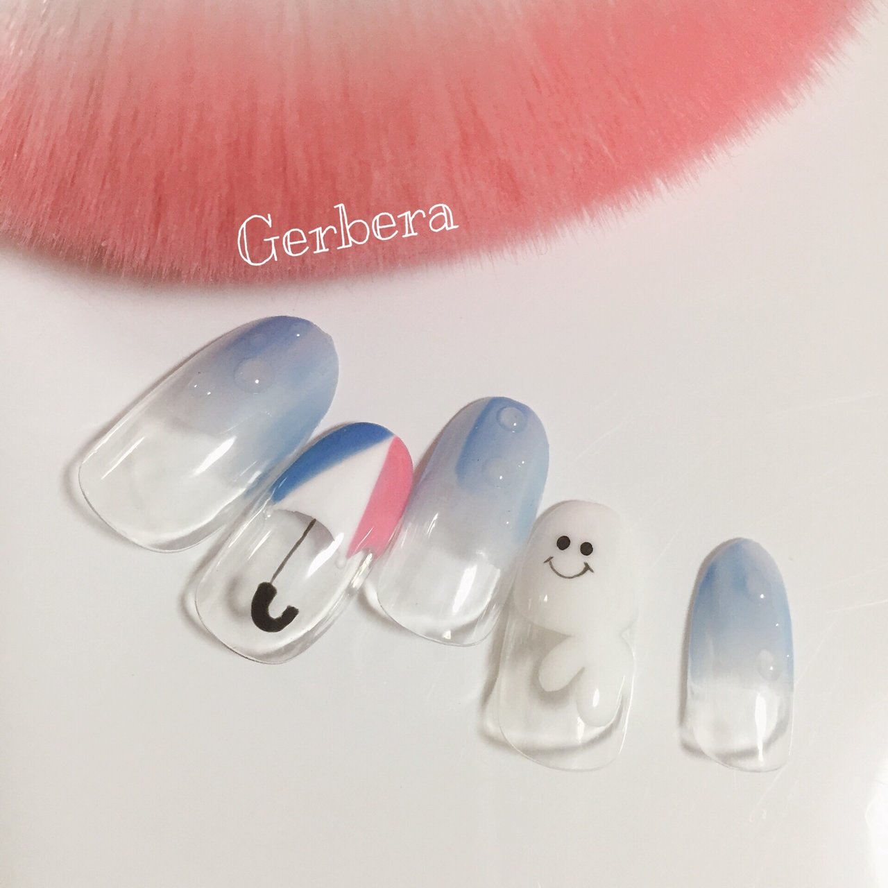 夏 梅雨 ハンド グラデーション 水滴 Nail Gerberaのネイルデザイン No ネイルブック