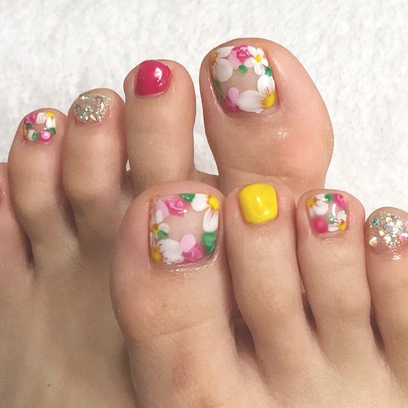 春 夏 オールシーズン リゾート フット Soraoto Nail Chikaのネイルデザイン No ネイルブック