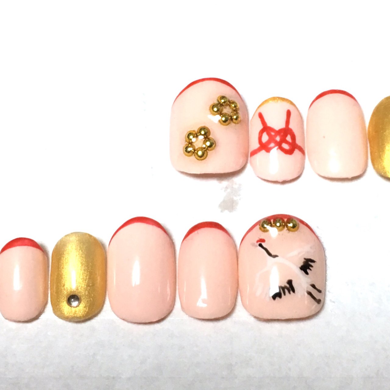 オールシーズン お正月 ブライダル ハンド フレンチ Natsumi Hのネイルデザイン No ネイルブック