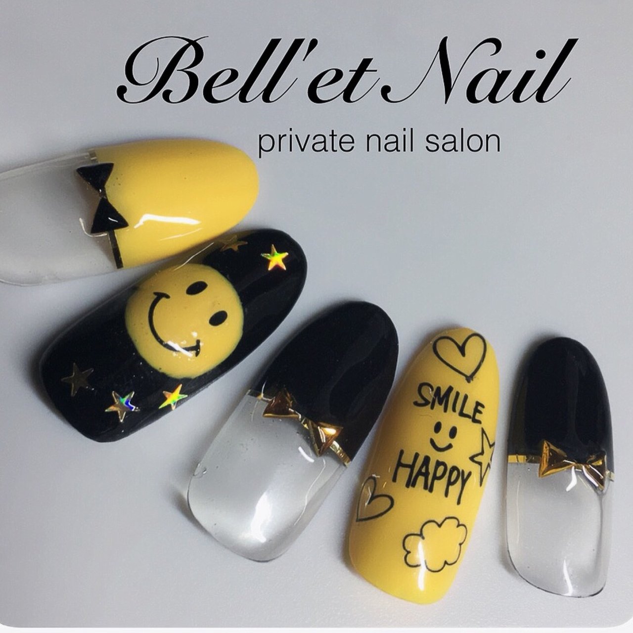 ハンド フレンチ ワンカラー ロック イエロー Bell Et Nail ネイリストayakoのネイルデザイン No ネイルブック