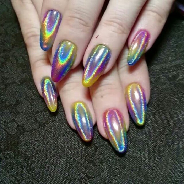 売り切れ必至 新作 レインボー ミラーネイル ネイルチップ 付け爪 Oksolucionessas Com