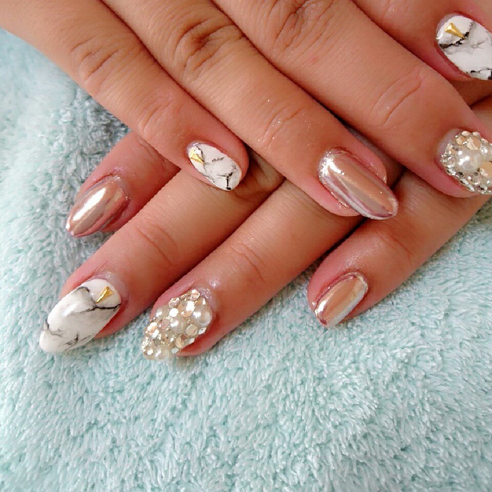 春 旅行 パーティー デート ハンド ミントnailのネイルデザイン No 2015611 ネイルブック