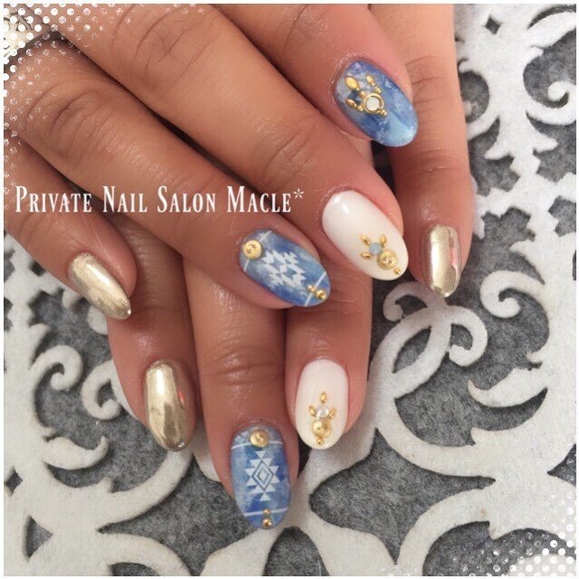 春 夏 オールシーズン リゾート ハンド Private Nail Salon Macle マクル のネイルデザイン No ネイルブック