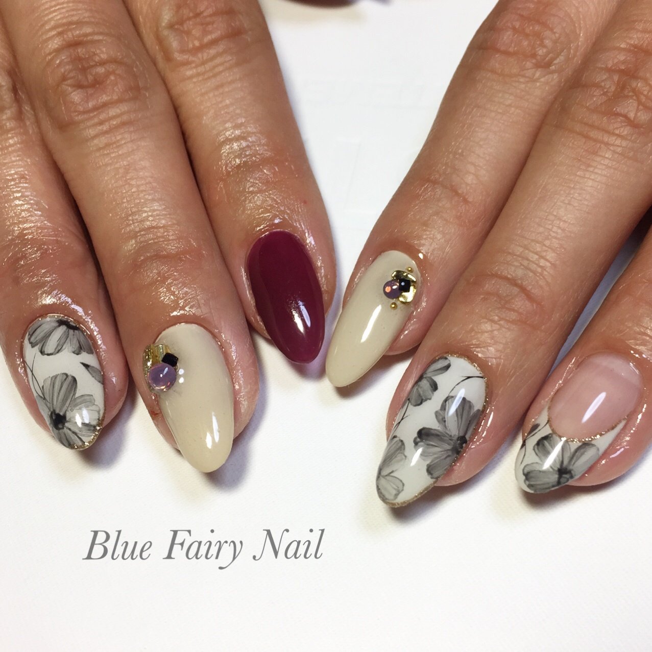 フラワー ジェル Bluefairynail 吹田 千里丘ネイルサロンのネイルデザイン No ネイルブック