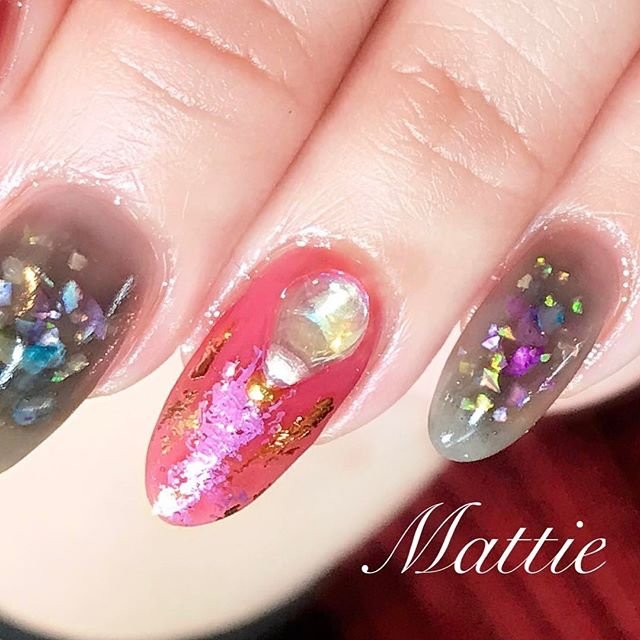 オールシーズン ハンド シェル シースルー ミディアム Mattie Jiyugaokaのネイルデザイン No ネイルブック