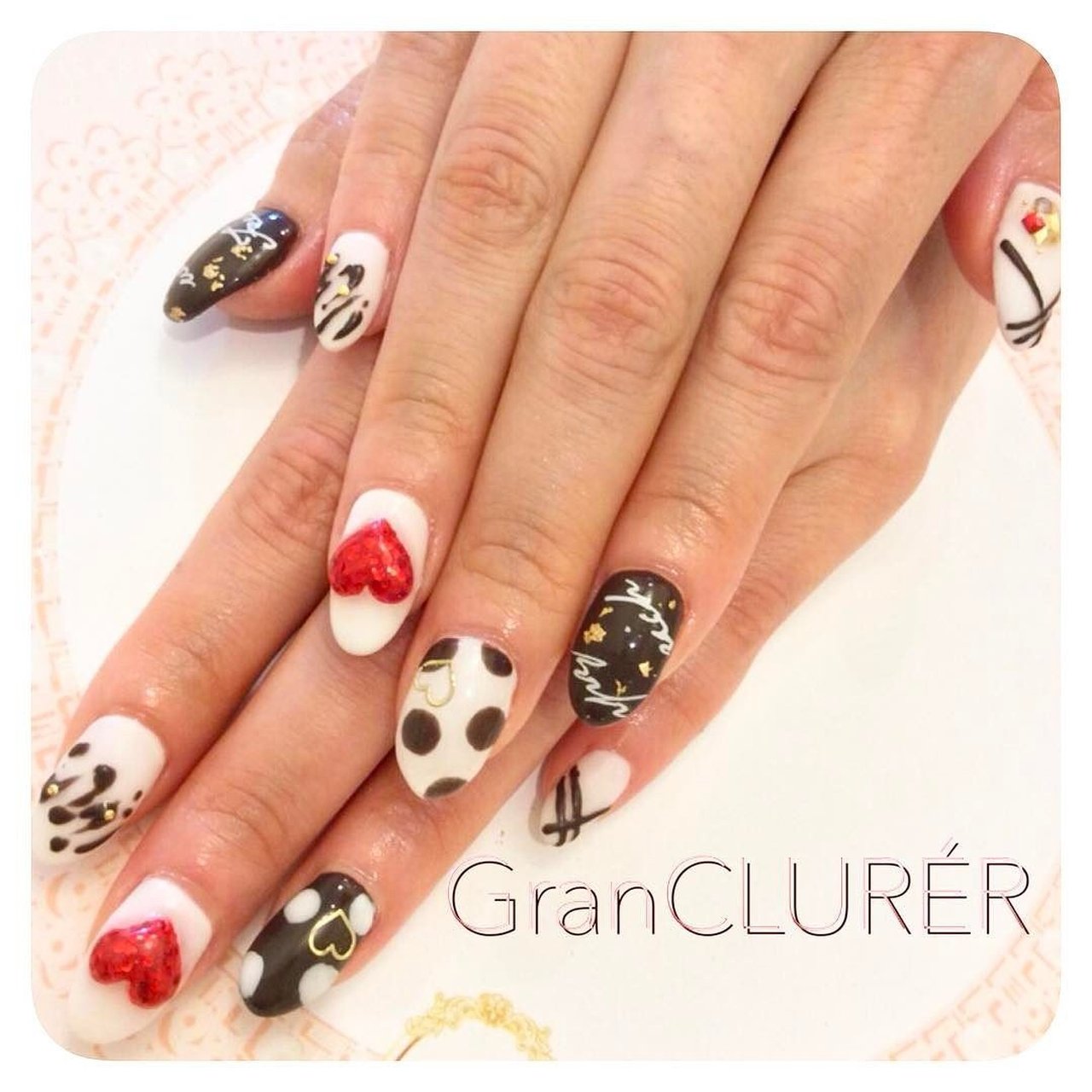 冬 バレンタイン デート 女子会 ハンド Gran Clurerのネイルデザイン No ネイルブック