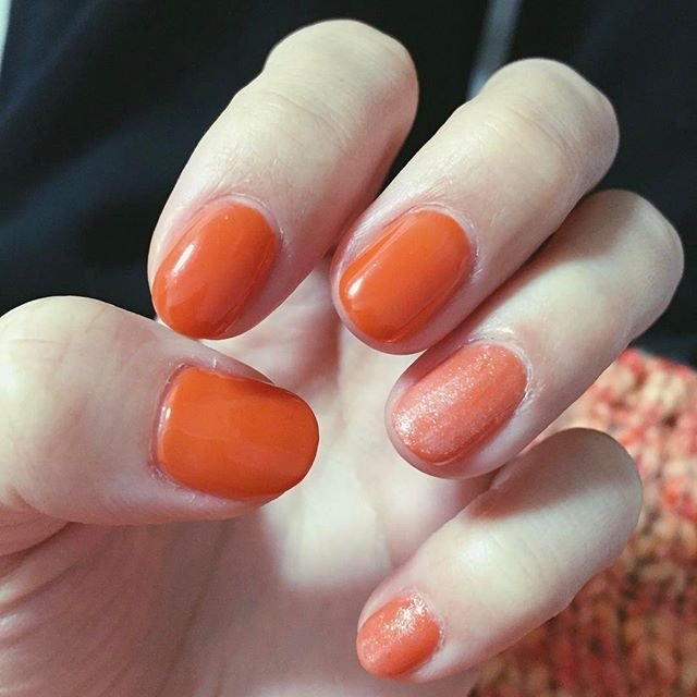 春 ハンド ワンカラー ショート オレンジ Kaoru Nailのネイルデザイン No ネイルブック