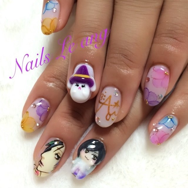 春 ライブ パーティー ハンド フラワー Nailsleangのネイルデザイン No ネイルブック